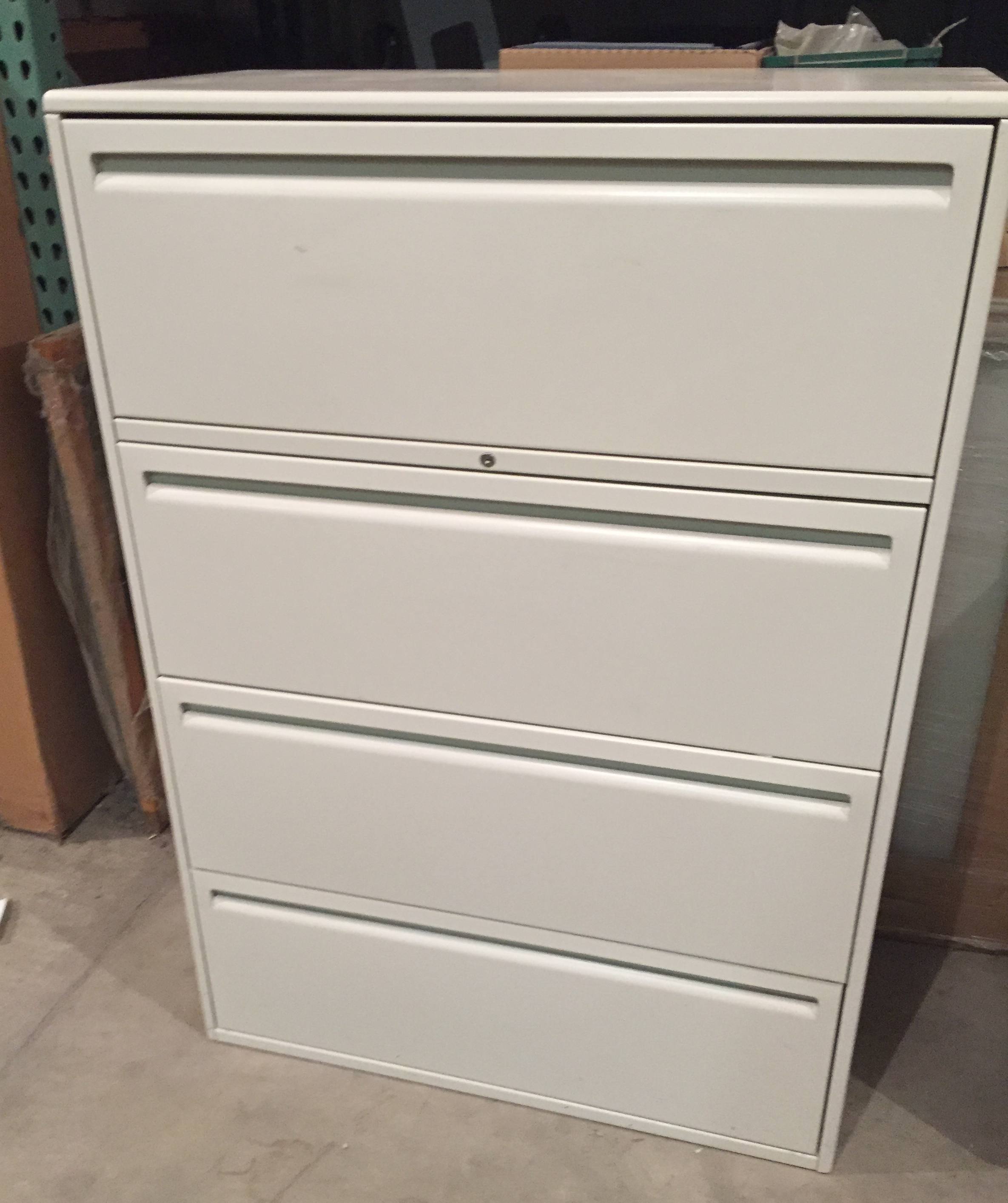 4 Drawer Haworth 36 Wide Putty Lateral Files Used Welter Storage 4 Drawer Haworth 36 Wide Putty Lateral Files Used
