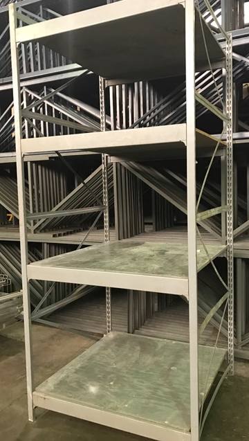 48 X 10 Tall Lyon Wide Span Steel Shelving With 4 Shelves 48 X 10 Tall Lyon Wide Span Steel Shelving With 4 Shelves Used