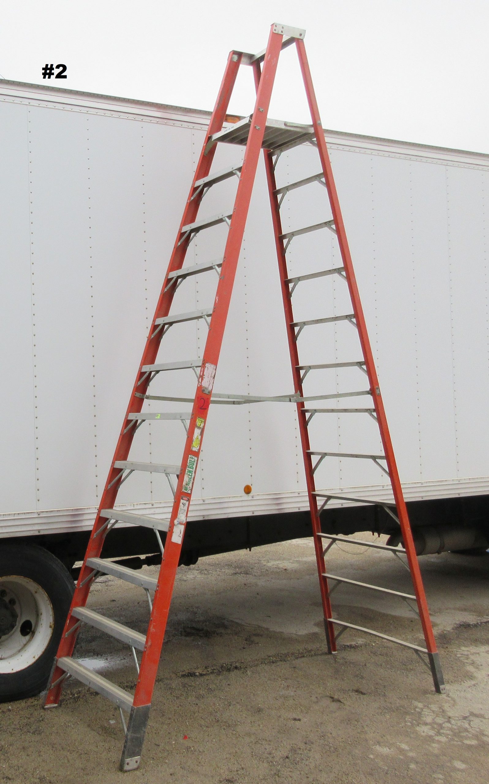 Used Werner Extension Trestle Ladder HGR Industrial Surplus
