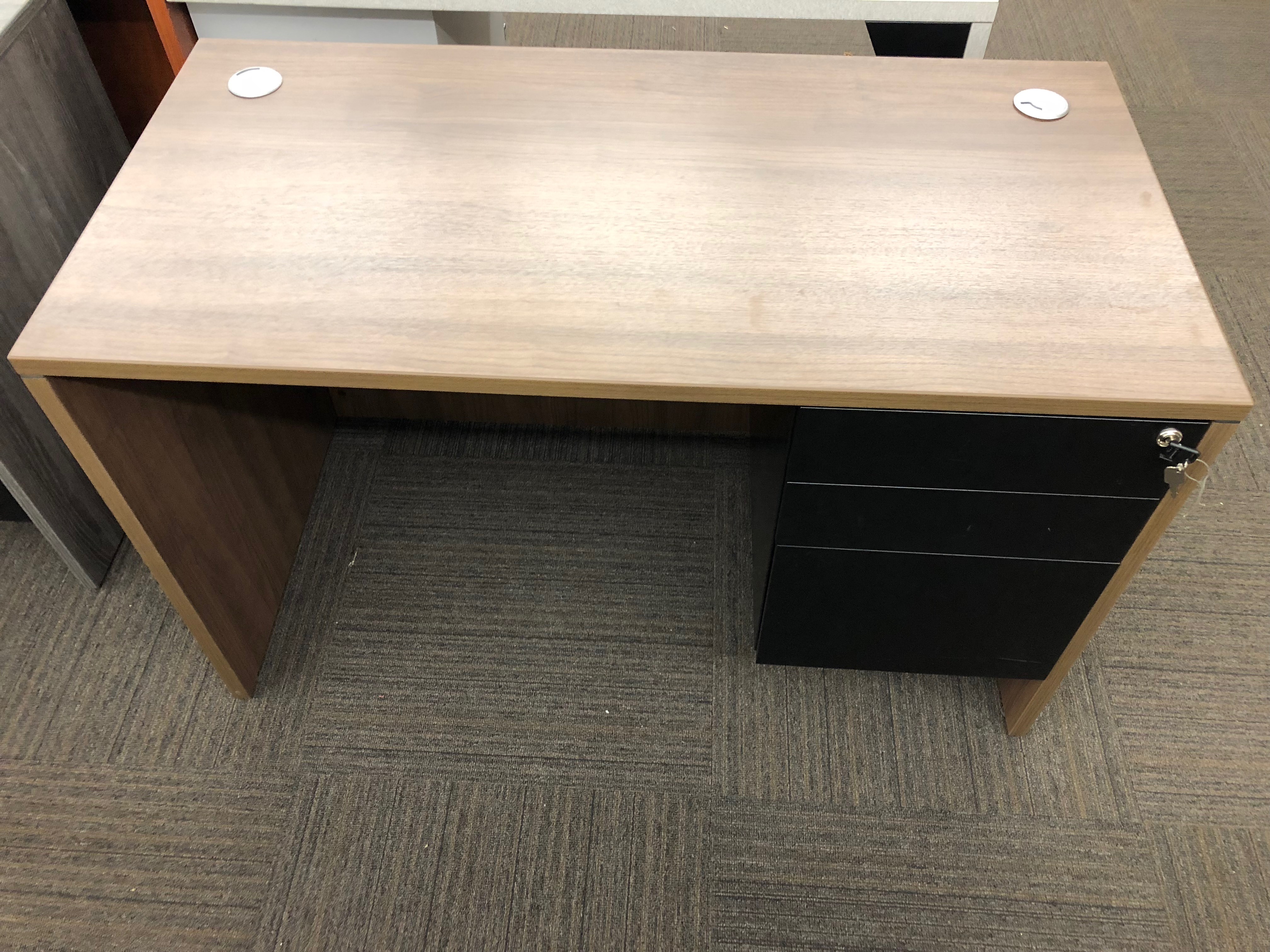 New Harmony Desk W Attached Used Hanging Storage Pedestal New Harmony Desk W Attached Used